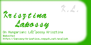 krisztina lapossy business card